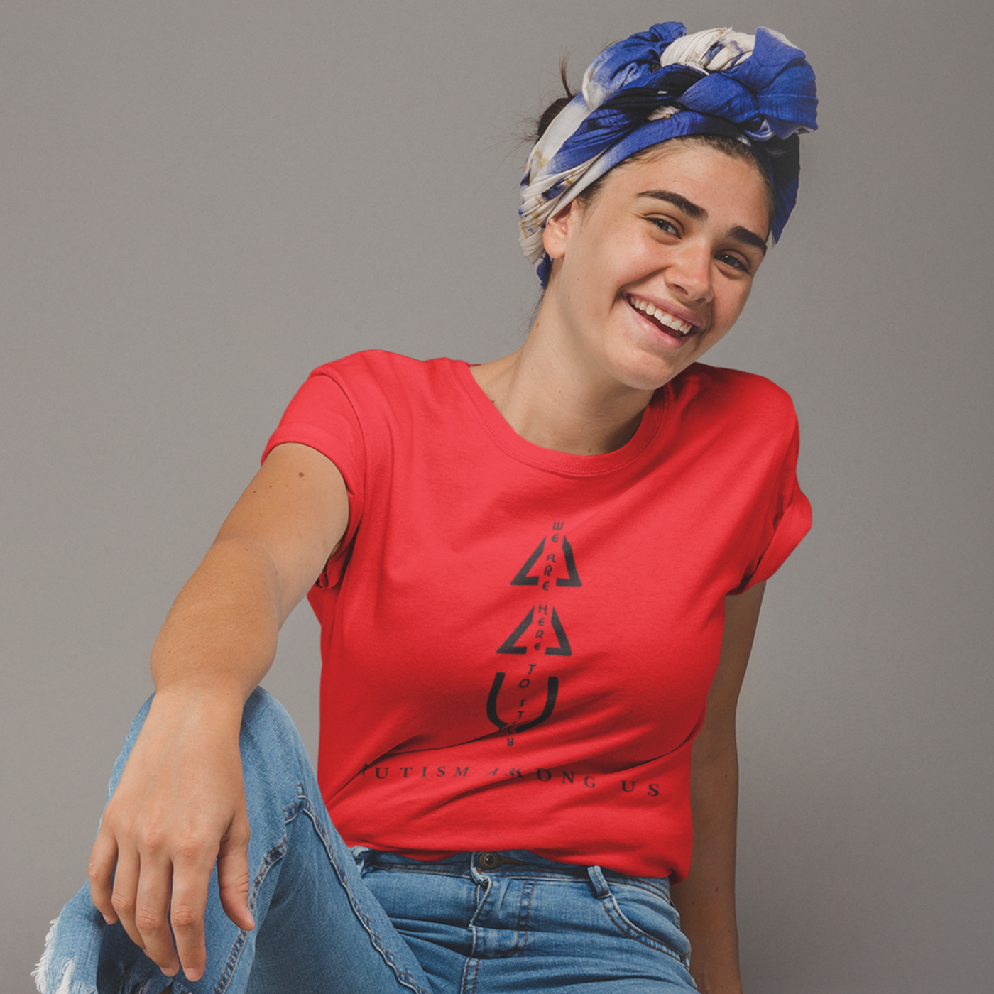 "We Are Here To Stay" Unisex Eco Organic Cotton T-shirt | AUTISM AMONG US