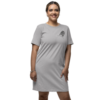 Eco-Friendly Organic Cotton Spinner T-shirt Dress Black Logo | AUTISM AMONG US