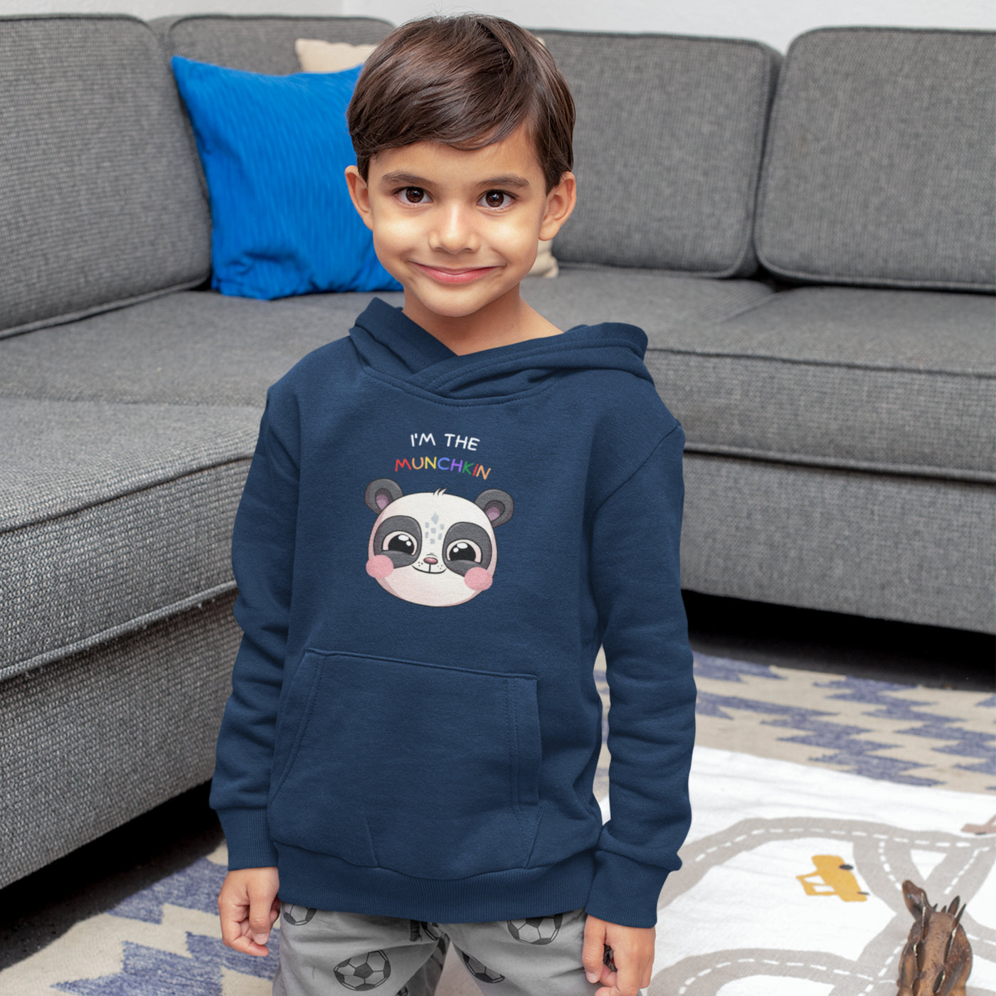 "I'm The Munchkin" Kids Eco - Hoodie White Text | AUTISM AMONG US