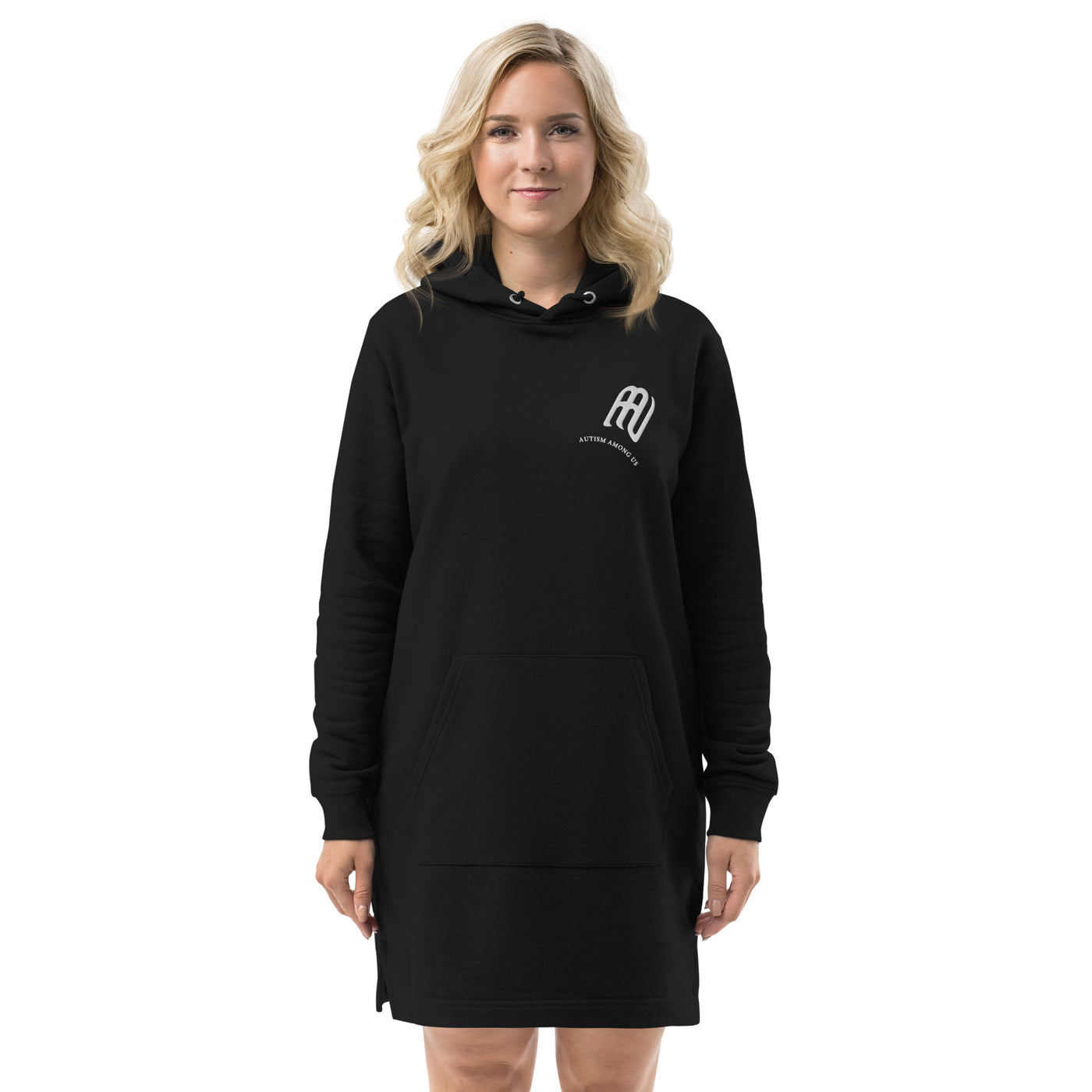 Eco-Friendly Streeter Hoodie Dress - White Logo | AUTISM AMONG US