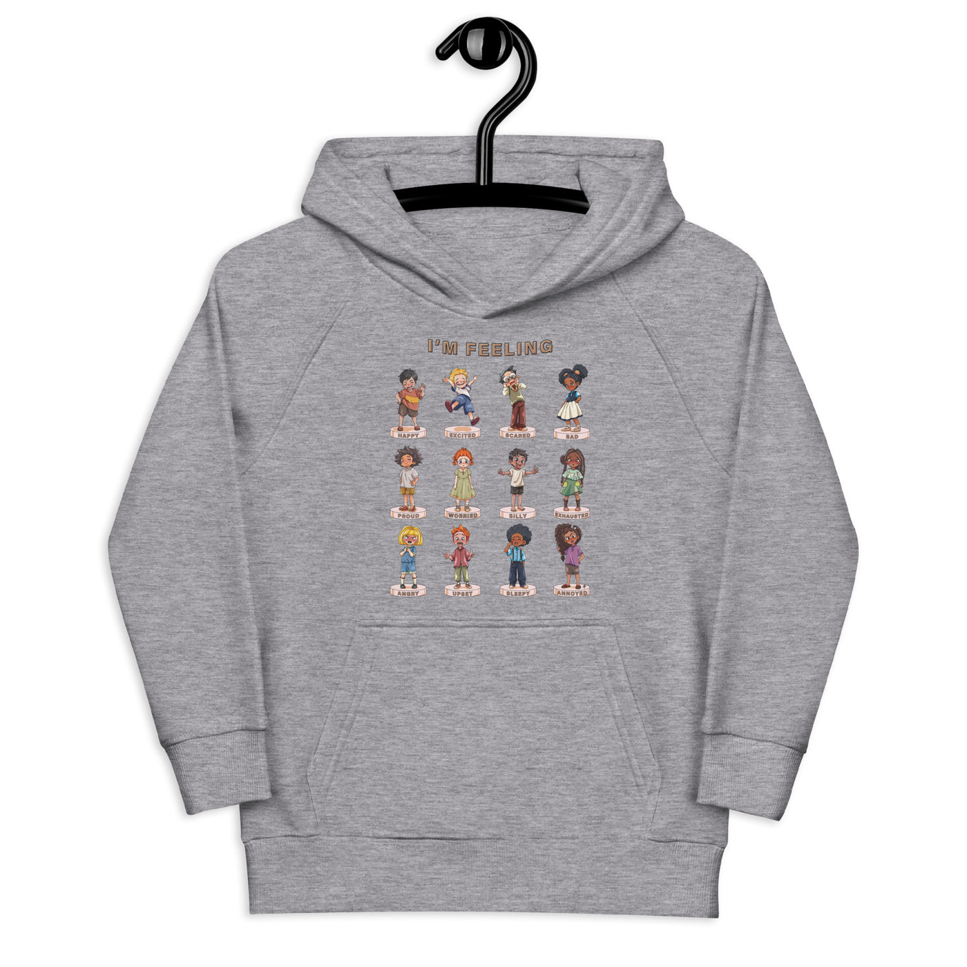 I'm Feeling | Organic Cotton Unisex Kids Eco Raglan Hoodie | AUTISM AMONG US