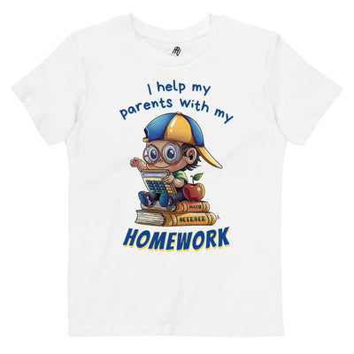 I Help My Parents With My Homework - Organic Cotton Kids T-shirt | AUTISM AMONG US